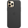 Кожаный чехол Apple MagSafe для iPhone 12 Pro Max (черный) в рассрочку без первоначального взноса и переплат