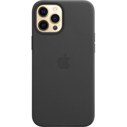 Кожаный чехол Apple MagSafe для iPhone 12 Pro Max (черный)