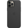 Кожаный чехол Apple MagSafe для iPhone 12 Pro Max (черный) в рассрочку без первоначального взноса и переплат