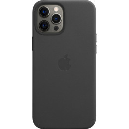 Кожаный чехол Apple MagSafe для iPhone 12 Pro Max (черный)