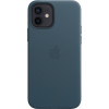 Кожаный чехол Apple MagSafe для iPhone 12/12 Pro (балтийский синий) в рассрочку без первоначального взноса и переплат