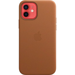 Кожаный чехол Apple MagSafe для iPhone 12/12 Pro (золотисто-коричневый)