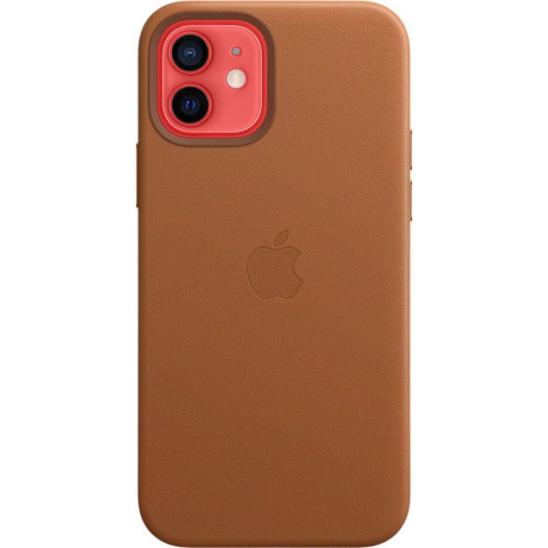 Кожаный чехол Apple MagSafe для iPhone 12/12 Pro (золотисто-коричневый) в рассрочку без первоначального взноса и переплат