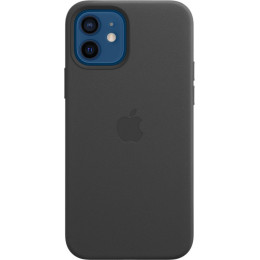 Кожаный чехол Apple MagSafe для iPhone 12/12 Pro (черный)