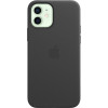 Кожаный чехол Apple MagSafe для iPhone 12/12 Pro (черный) в рассрочку без первоначального взноса и переплат