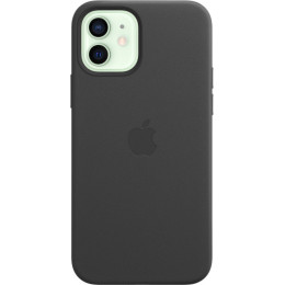 Кожаный чехол Apple MagSafe для iPhone 12/12 Pro (черный)