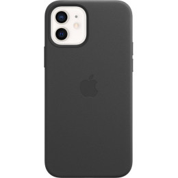 Кожаный чехол Apple MagSafe для iPhone 12/12 Pro (черный)
