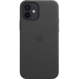 Кожаный чехол Apple MagSafe для iPhone 12/12 Pro (черный)