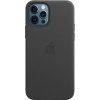 Кожаный чехол Apple MagSafe для iPhone 12/12 Pro (черный)