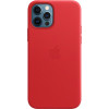 Кожаный чехол Apple MagSafe для iPhone 12 Mini (красный) в рассрочку без первоначального взноса и переплат