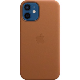 Кожаный чехол Apple MagSafe для iPhone 12 Mini (золотисто-коричневый)