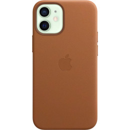 Кожаный чехол Apple MagSafe для iPhone 12 Mini (золотисто-коричневый)