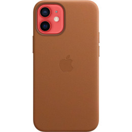 Кожаный чехол Apple MagSafe для iPhone 12 Mini (золотисто-коричневый)