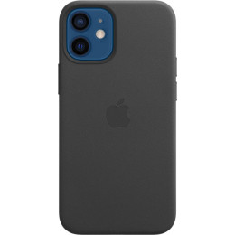 Кожаный чехол Apple MagSafe для iPhone 12 Mini (черный)