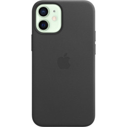 Кожаный чехол Apple MagSafe для iPhone 12 Mini (черный)