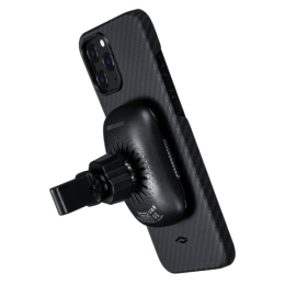 Кевларовый чехол Pitaka MagEZ Case для iPhone 12 (черно-серый)