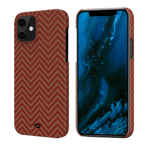 Кевларовый чехол Pitaka MagEZ Case для iPhone 12 (красно-оранжевый) в рассрочку без первоначального взноса и переплат