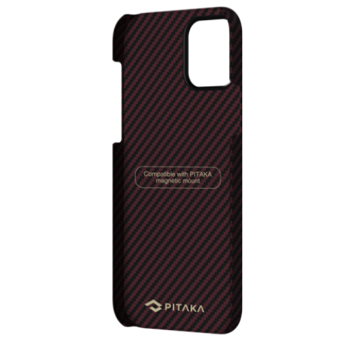Кевларовый чехол Pitaka MagEZ Case для iPhone 12 (черно-красный) в рассрочку без первоначального взноса и переплат