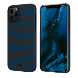 Кевларовый чехол Pitaka MagEZ Case для iPhone 12 Pro (черно-синий)