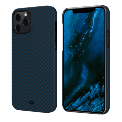 Кевларовый чехол Pitaka MagEZ Case для iPhone 12 Pro (черно-синий) в рассрочку без первоначального взноса и переплат