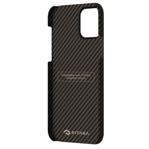 Кевларовый чехол Pitaka MagEZ Case для iPhone 12 Pro (черно-коричневый) в рассрочку без первоначального взноса и переплат