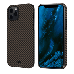 Кевларовый чехол Pitaka MagEZ Case для iPhone 12 Pro (черно-коричневый)