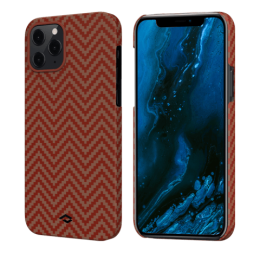 Кевларовый чехол Pitaka MagEZ Case для iPhone 12 Pro Max (красно-оранжевый)