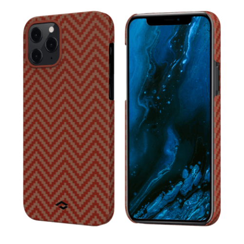 Кевларовый чехол Pitaka MagEZ Case для iPhone 12 Pro Max (красно-оранжевый) в рассрочку без первоначального взноса и переплат