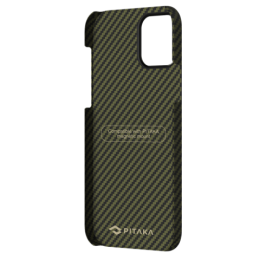 Кевларовый чехол Pitaka MagEZ Case для iPhone 12 Pro Max (черно-зеленый)