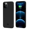 Кевларовый чехол Pitaka MagEZ Case для iPhone 12 Pro Max (черно-серый, шахматное плетение)