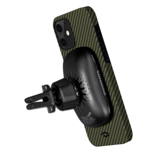 Кевларовый чехол Pitaka MagEZ Case для iPhone 12 Mini (черно-зеленый) в рассрочку без первоначального взноса и переплат