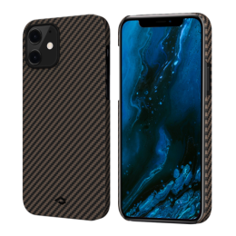 Кевларовый чехол Pitaka MagEZ Case для iPhone 12 Mini (черно-коричневый)