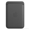 Кожаный чехол-бумажник MagSafe для iPhone (черный)