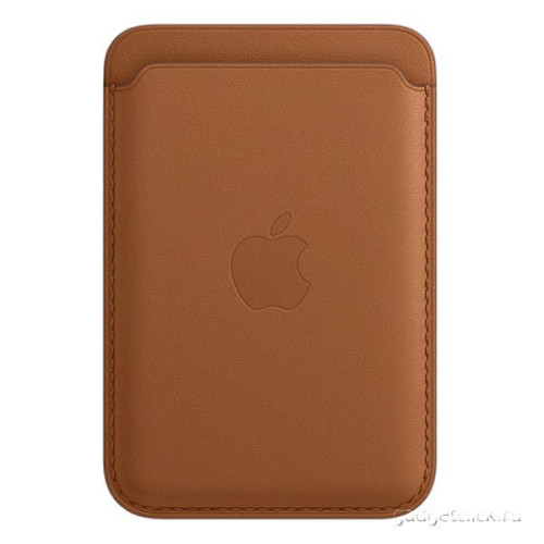 Кожаный чехол-бумажник MagSafe для iPhone (золотисто-коричневый) в рассрочку без первоначального взноса и переплат
