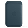 Кожаный чехол-бумажник MagSafe для iPhone (балтийский синий)