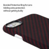 Чехол iPhone 7/8/SE(2020) Pitaka MagEZ Case Черно-Красный (в полоску)/Кевлар (арамид) в рассрочку без первоначального взноса и переплат