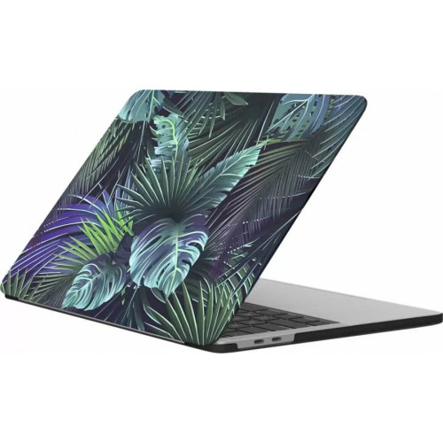 Чехол-накладка moonfish для MacBook Air 13 soft-touch (сине-зеленый листья) в рассрочку без первоначального взноса и переплат