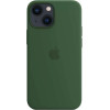 Чехол силиконовый для iPhone 13 Apple MagSafe (зеленый клевер)