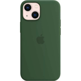 Чехол силиконовый для iPhone 13 mini Apple MagSafe (зеленый клевер)