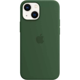 Чехол силиконовый для iPhone 13 mini Apple MagSafe (зеленый клевер)