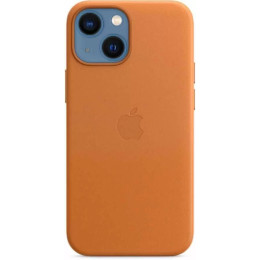 Чехол кожаный для iPhone 13 mini Apple MagSafe (золотистая охра)