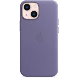 Чехол кожаный для iPhone 13 Apple MagSafe (сиреневая глициния)