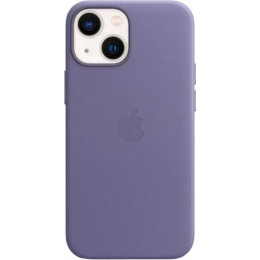 Чехол кожаный для iPhone 13 mini Apple MagSafe (сиреневая глициния)