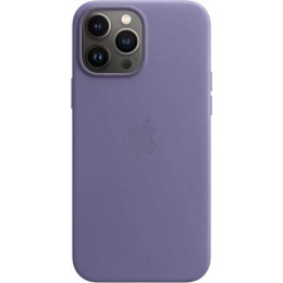 Чехол кожаный для iPhone 13 Pro Max Apple MagSafe (сиреневая глициния)