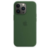 Чехол силиконовый для iPhone 13 Pro Apple MagSafe (зеленый клевер)