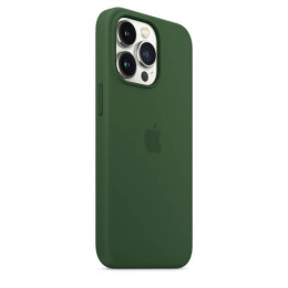 Чехол силиконовый для iPhone 13 Pro Apple MagSafe (зеленый клевер)