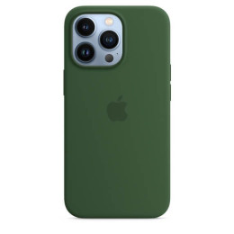 Чехол силиконовый для iPhone 13 Pro Apple MagSafe (зеленый клевер)