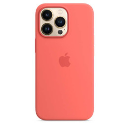 Чехол силиконовый для iPhone 13 Pro Max Apple MagSafe (розовый помело)