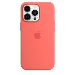 Чехол силиконовый для iPhone 13 Pro Max Apple MagSafe (розовый помело)