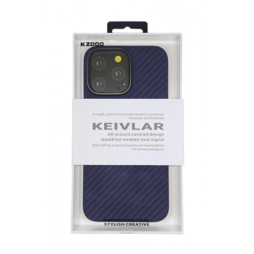 Чехол для iPhone 14 Pro Max KZDOO Keivlar пластик (фиолетовый) в рассрочку без первоначального взноса и переплат